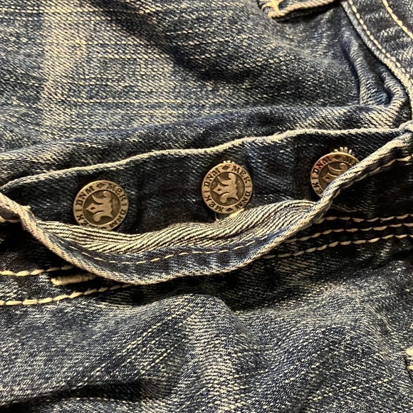 MEK DNM USA Size 38w 34L embroidered jeans Nice Shape - Picture 11 of 11